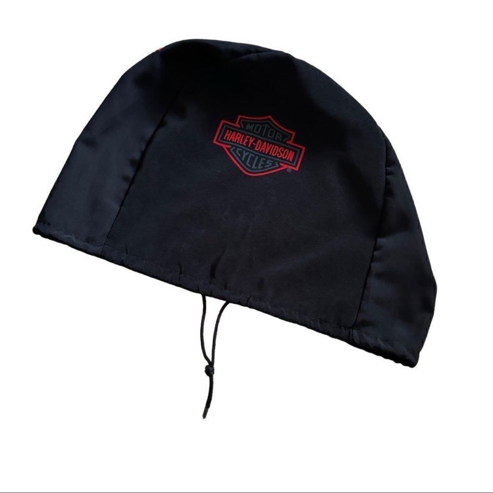 Harley Davidson Black & Red Soft Cloth Helmet Dust Cover Drawstring Size OS